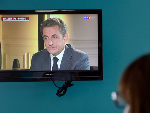 Cựu Tổng thống Nicolas Sarkozy phản công trên đài TF1 Ảnh: RTL