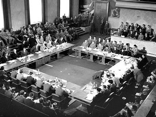 Quang cảnh Hội nghị Genève năm 1954 Ảnh: TƯ LIỆU Quang cảnh Hội nghị Genève năm 1954 Ảnh: TƯ LIỆU