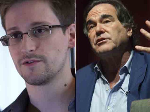 Đạo diễn Oliver Stone (phải) sẽ làm phim về Edward Snowden Nguồn: GUARDIAN - REUTERS