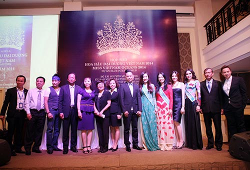 Đại diện các cơ quan thông tấn, báo chí tham dự họp báo “Hoa hậu đại dương 
Việt Nam 2014”