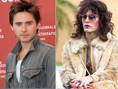 Jared Leto (trái) và hóa thân thành nhân vật chuyển giới Rayon (phải) trong Dallas Buyers ClubNguồn: Wikipedia/Focus Features