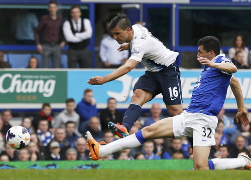 Aguero mở đầu chiến thắng của Man City bằng pha lập công phút 22