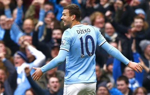 Edin Dzeko ghi bàn thắng thứ 100 cho Man City