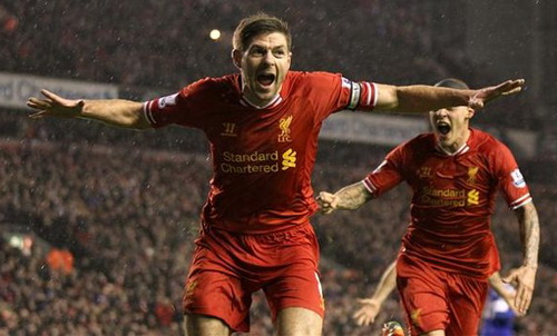 Gerrard mở tỉ số cho chủ nhà Liverpool