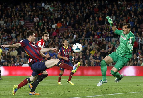 Messi thi đấu rất hay trước khi ghi bàn ấn định chiến thắng 2-1 cho Barca