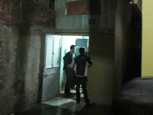 Hiện trường nơi bắt giữ nghi can Vũ Thanh Sơn