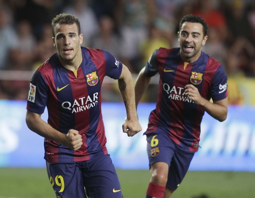 Cầu thủ trẻ Sandro Ramirez (29) lập công cho Barcelona