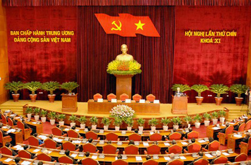 Toàn cảnh phiên bế mạc Hội nghị lần thứ 9 Ban Chấp hành Trung ương Đảng khóa XI