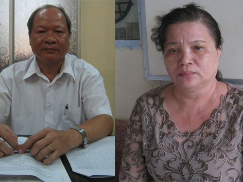 &Ocirc;ng Trương Văn B&igrave;nh (tr&aacute;i) v&agrave; b&agrave; Nguyễn &Aacute;nh Minh. Ảnh: DUY NH&Acirc;N