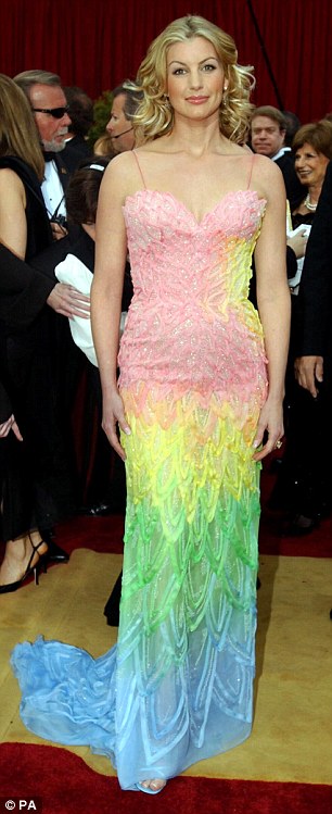 aith Hill, pictured, left, in 2002 at the 74th Annual Academy Awards,  opted for a rainbow of and pastel colours while Bjork, right, swanned  nonchalantly onto the red carpet at the 73rd Oscars in 2001Read more: http://www.dailymail.co.uk/femail/article-2570154/FROCK-HORRORS-The-worst-Oscar-dresses-time.html#ixzz2uguIoiDW Follow us: @MailOnline on Twitter | DailyMail on Facebook