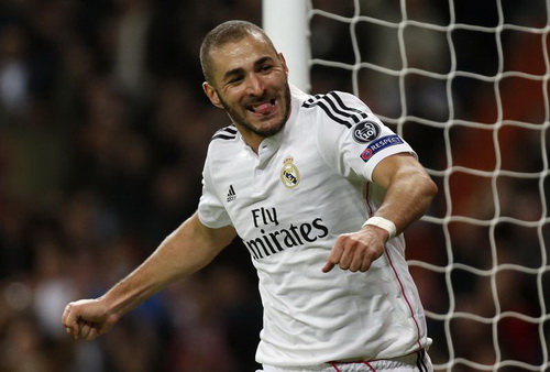 Karim Benzema ghi bàn duy nhất cho Real Madrid trước Liverpool