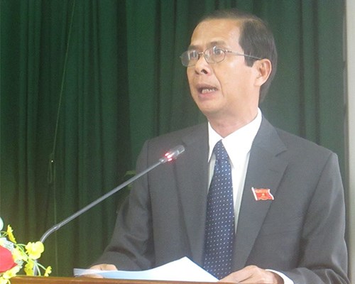  Ông Nguyễn Thanh Dũng phát biểu khi nhận chức vụ mới