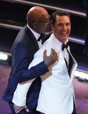 Matthew McConaughey và Samuel L. Jackson đùa với nhau