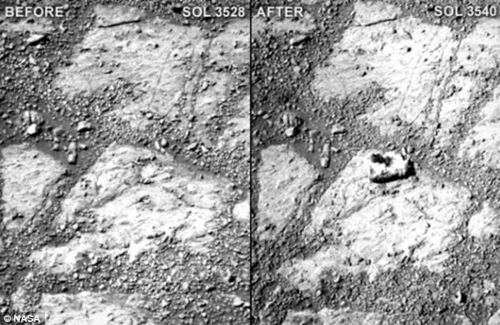 Hòn đá biến mất trên sao Hỏa