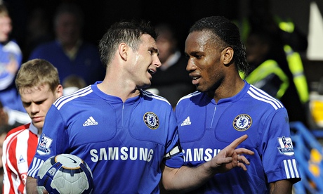 Lampard và Drogba khi còn thi đấu cho Chelsea