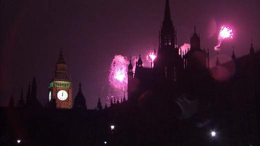 New Year's celebrations in London