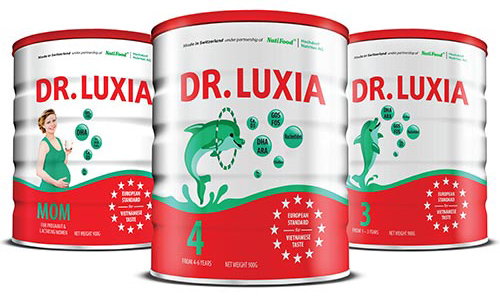 DR LUXIA SẢN XUẤT NGUYÊN LON TẠI THỤY SĨ, NHẬP KHẨU VÀ PHÂN PHỐI BỞI NUTIFOOD