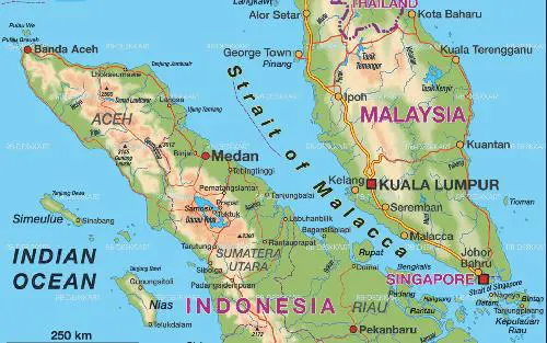 Eo biển Malacca - điểm nóng của các vụ hải tặc. Ảnh: Vietnam plus