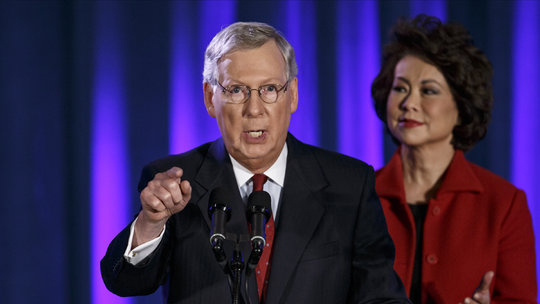 Tân lãnh đạo Thượng viện Mitch McConnell cho biết ông sẽ làm cho Thượng viện hoạt động hiệu quả hơn và thông qua các dự luật. Ảnh: AP