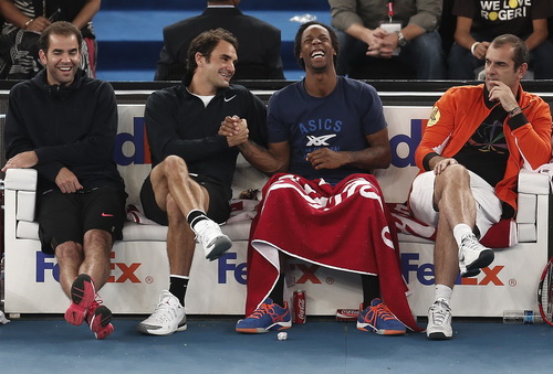 Pete Sampras, Federer, Monfils và Cedroc Pioline