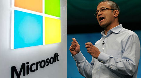 CEO Microsoft Satya Nadella, người công bố sẽ cắt giảm 18.000 nhân sự trong năm tới hôm thứ Năm (17-7). Ảnh Indiaexpress