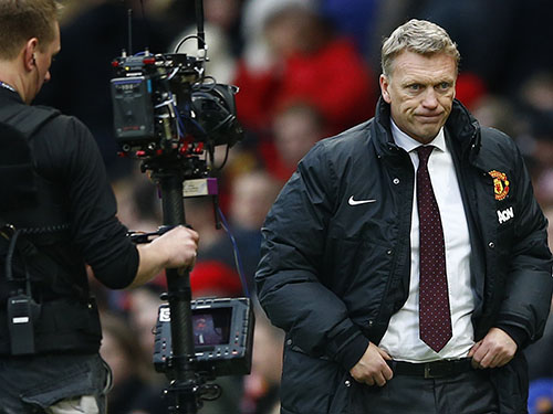 Sau 10 tháng làm việc với M.U, HLV Moyes liên tiếp lập nhiều “kỷ lục buồn” khiến CĐV và lãnh đạo CLB 
rất thất vọngẢnh: REUTERS