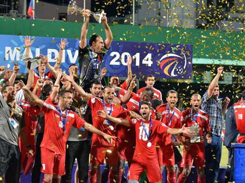 Palestine đem lực lượng mạnh nhất vừa v&ocirc; địch AFC Challenge Cup ở Maldives sang đ&aacute; giao hữu với Việt NamẢnh: VFF