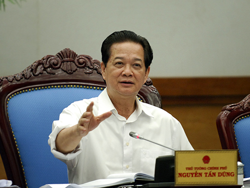 Thủ tướng Nguyễn Tấn Dũng phát biểu chỉ đạo tại phiên họp Chính phủ