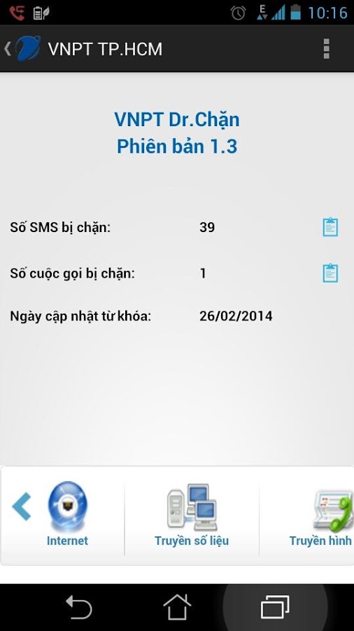 Phần mềm VNPT Dr.Chặn cho smartphone