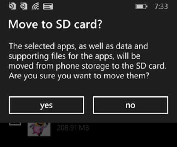 Di chuyển ứng dụng sang thẻ nhớ trên Windows Phone