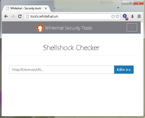 Người dùng có thể kiểm tra xem website của mình có bị dính lỗ hổng bảo mật Shellshock hay không tại địa chỉ: http://tools.whitehat.vn/