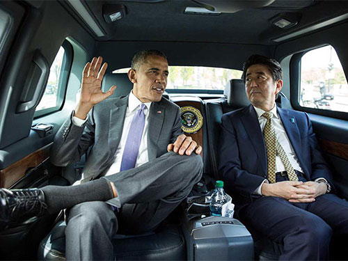 Tổng thống Mỹ Barack Obama và Thủ tướng Nhật Bản Shinzo Abe ở Washington hồi cuối tháng 4-2015. Bế tắc đàm phán Nhật - Mỹ là một trong những nguyên nhân khiến đàm phán TPP bế tắc suốt 18 tháng qua Ảnh: THE WHITE HOUSE