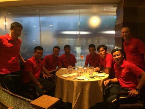 Các tay vợt của Việt Nam tham dự Davis Cup 2015 tại Malaysia  Ảnh: VTF