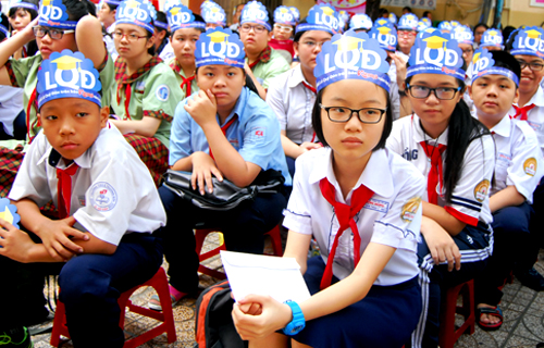 Học sinh dự thi giải thưởng Lê Quý Đôn