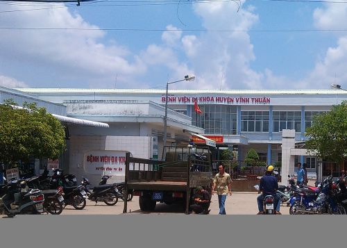 Bệnh viện Đa khoa huyện Vĩnh Thuận, nơi xảy ra vụ chiếm dụng hơn 8 tỉ đồng.