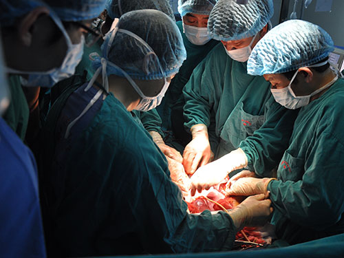 Các bác sĩ Bệnh viện 103 và Học viện Quân y thực hiện ca ghép đa tạng đầu tiên