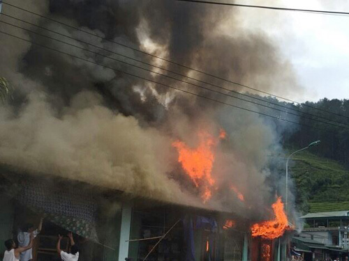 Hiện trường vụ cháy nhà khiến chị Bùi Thị Th. bị ngạt khói dẫn đến tử vong - Ảnh: Lê Phiên