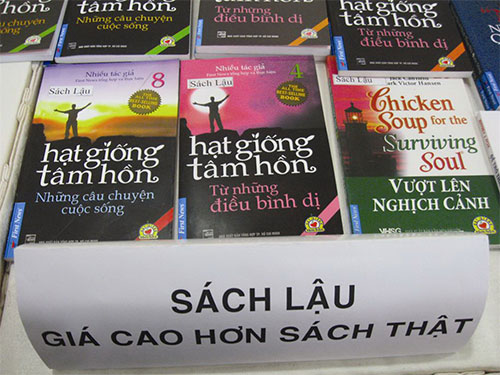 Sách lậu khiến ngành xuất bản “đau đầu”Ảnh: Hòa Bình Sách lậu khiến ngành xuất bản “đau đầu”Ảnh: Hòa Bình