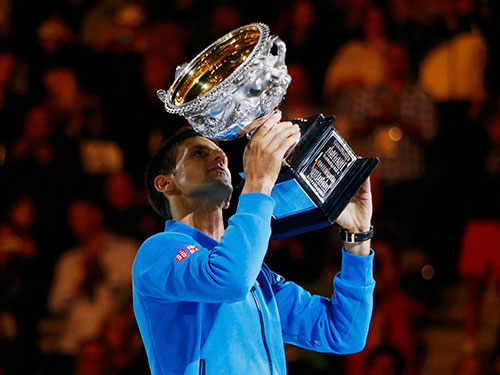 Djokovic trở thành tay vợt giành nhiều chức vô địch đơn nam nhất tại Úc 
mở rộng  
 Ảnh: REUTERS
