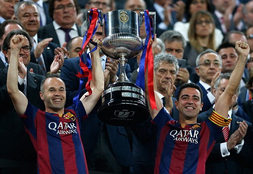 Barca vừa giành thêm Cúp Nhà vua sau chức vô địch La Liga mùa 2014-2015