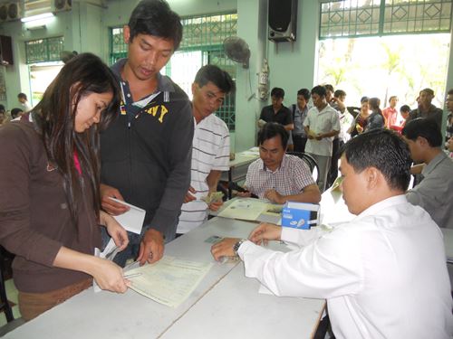 Việc đăng ký hồ sơ dự tiếng Hàn dành cho lao động sang Hàn Quốc đang tạm gián đoạn. Ảnh: Duy Quốc