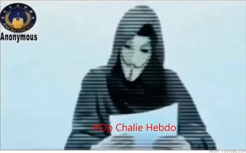 Anonymous gửi thông điệp tuyên chiến với khủng bố vì đã tấn công tạp chí Charlie Hedb
