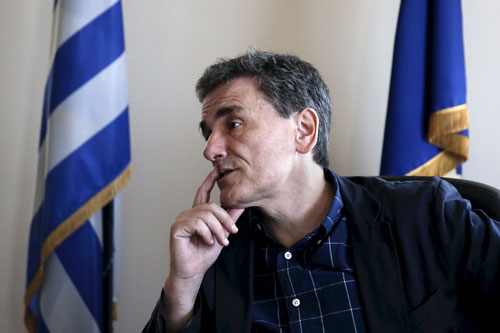 Tân Bộ trưởng Tài chính Hy Lạp Euclid Tsakalotos Ảnh: REUTERS