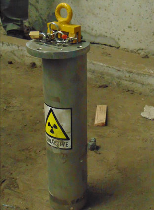 Hình ảnh nguồn phóng xạ đang bị thất lạc tại Nhà máy thép Pomina 3.