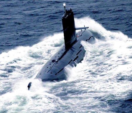 A PLA submarine. (File photo/Xinhua)