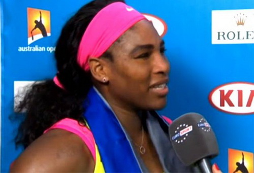 Serena tỏ vẻ khó chịu về hành vi của bình luận viên truyền hình