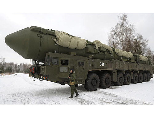 Tên lửa đạn đạo liên lục địa Yars của Nga
Ảnh: RIA NOVOSTI