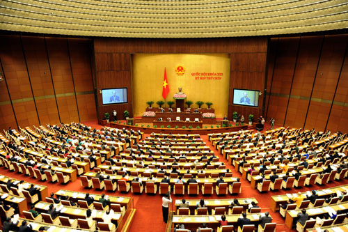 Toàn cảnh phiên khai mạc kỳ họp thứ 9, Quốc hội khóa XIII - Ảnh: Thắng Long