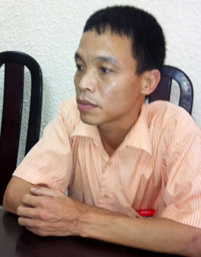Nguyên Trưởng Công an xã Nguyễn Văn Vân tại cơ quan điều tra - Ảnh: CAND