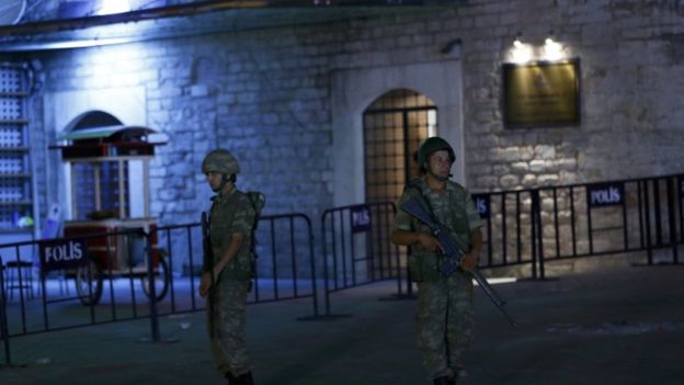 Soldiers were deployed in Istanbul's Taksim Square